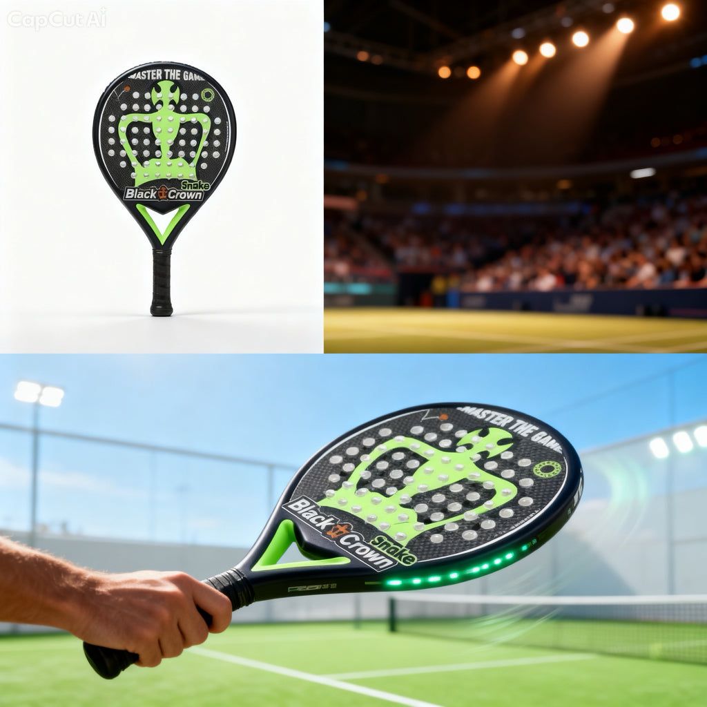 Black Crown Snake Padel-Schläger – Lime Green
